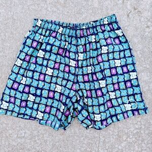 Nike Vintage Shorts Women XL (14-16) White Label 90s Geometric Running Gym